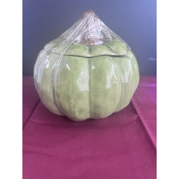 NEW Stoneware Green Pumpkin Bowl By Chris Madden (2361) - Picture 5 of 5